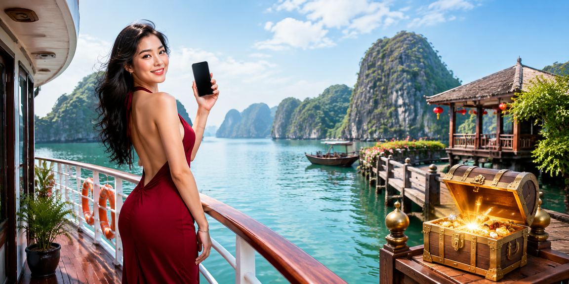Người dùng Việt Nam trải nghiệm casino trực tuyến qua điện thoại tại vịnh Hạ Long